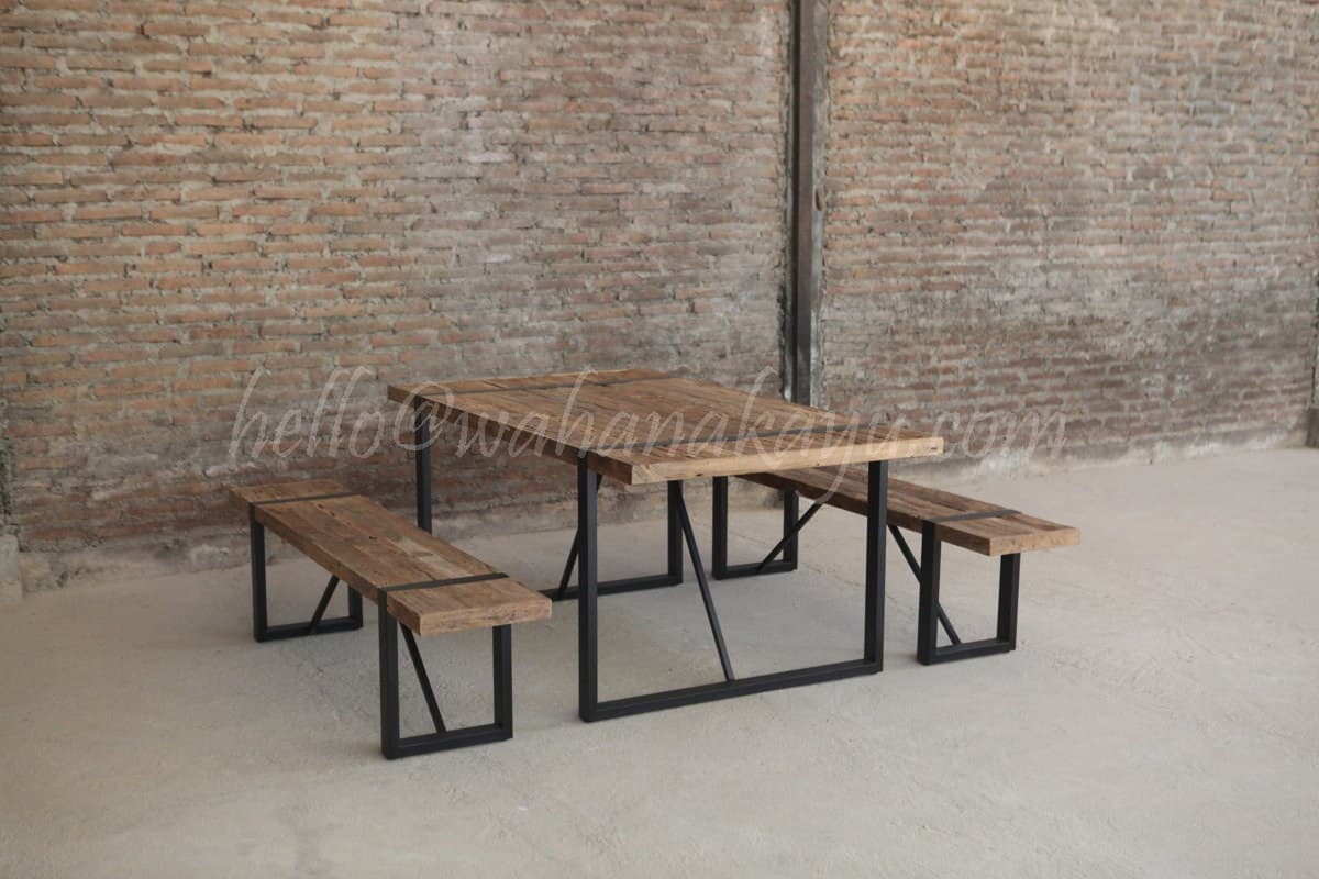 dev recycled dining table wahana kayu