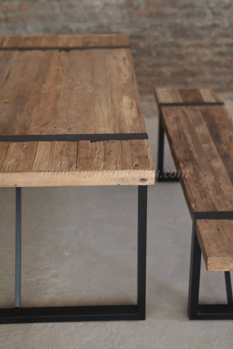 dev recycled dining table wahana kayu